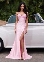 ASHLEYlauren Lace-up Open Back Prom Dress 12357
