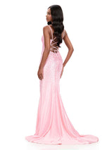 ASHLEYlauren Lace-up Open Back Prom Dress 12357