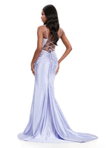 ASHLEYlauren Lace-up Open Back Prom Dress 12357