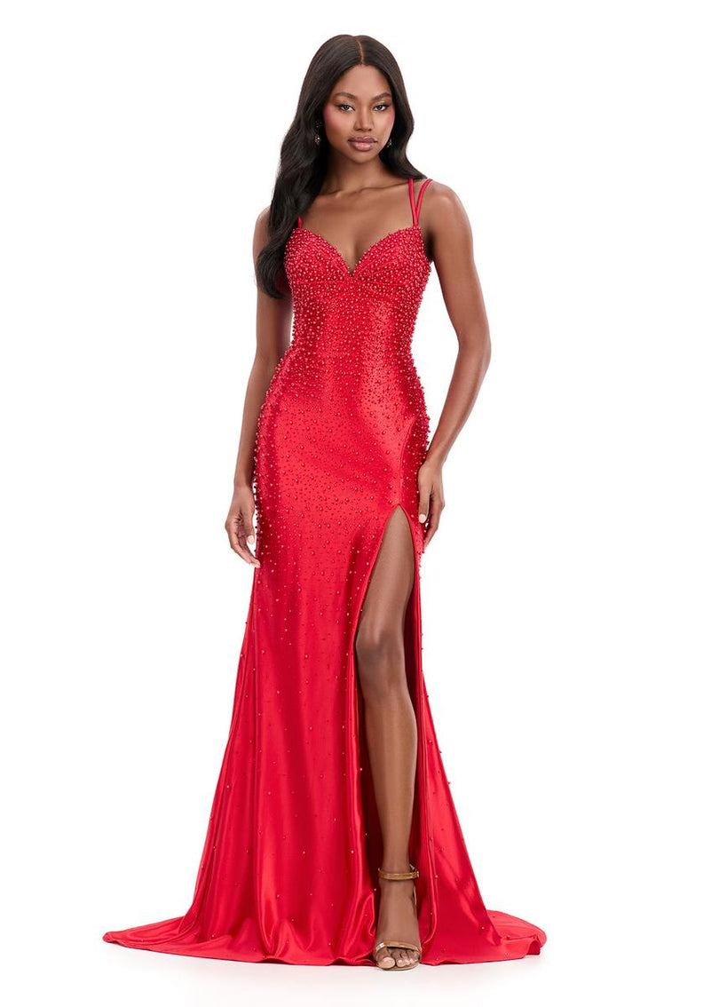 ASHLEYlauren Lace-up Open Back Prom Dress 12357 ASHLEYlauren Lace-up Open Back Prom Dress 12357
