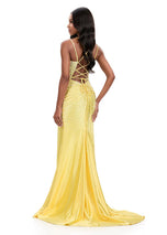 ASHLEYlauren Lace-up Open Back Prom Dress 12357