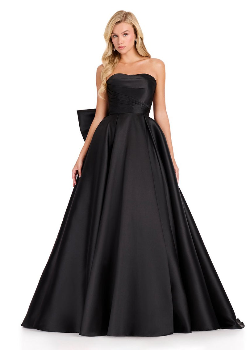 ASHLEYlauren Ruffle Back Ball Gown Prom Dress 12358