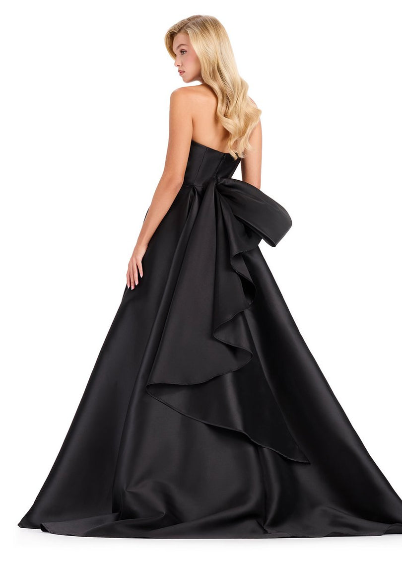 ASHLEYlauren Ruffle Back Ball Gown Prom Dress 12358