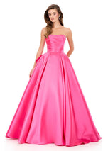 ASHLEYlauren Ruffle Back Ball Gown Prom Dress 12358