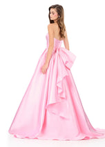 ASHLEYlauren Ruffle Back Ball Gown Prom Dress 12358