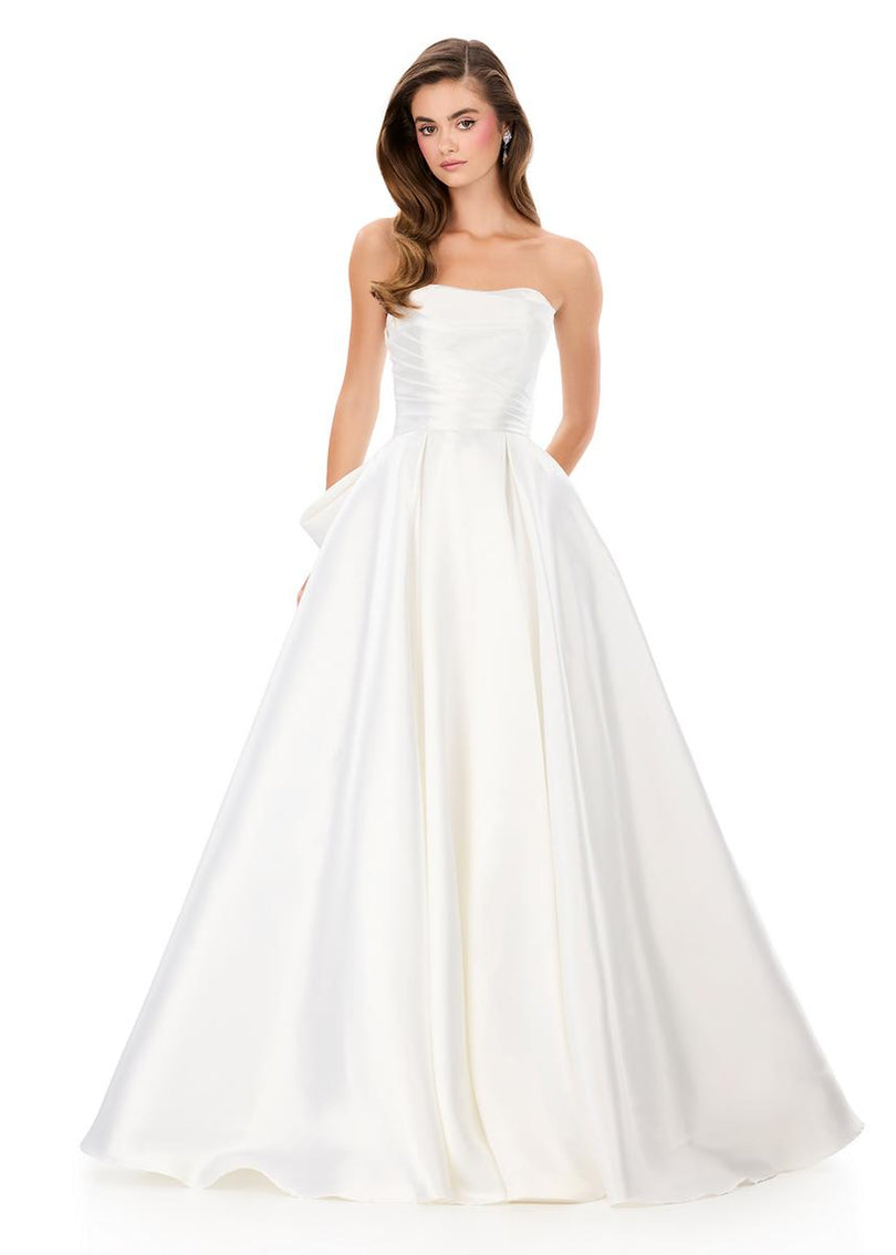 ASHLEYlauren Ruffle Back Ball Gown Prom Dress 12358