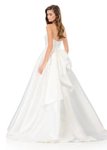 ASHLEYlauren Ruffle Back Ball Gown Prom Dress 12358