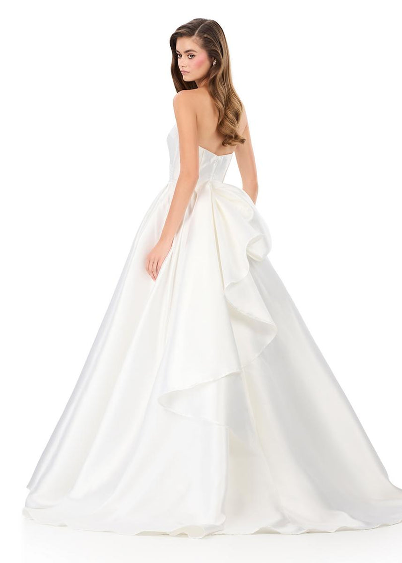 ASHLEYlauren Ruffle Back Ball Gown Prom Dress 12358