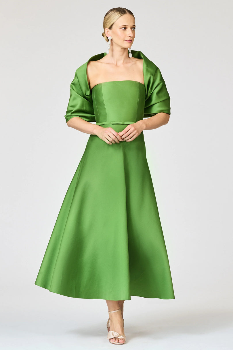 off the shoulder long dress The Quinn Long Off Shoulder A-line Satin Dress 12 / Black