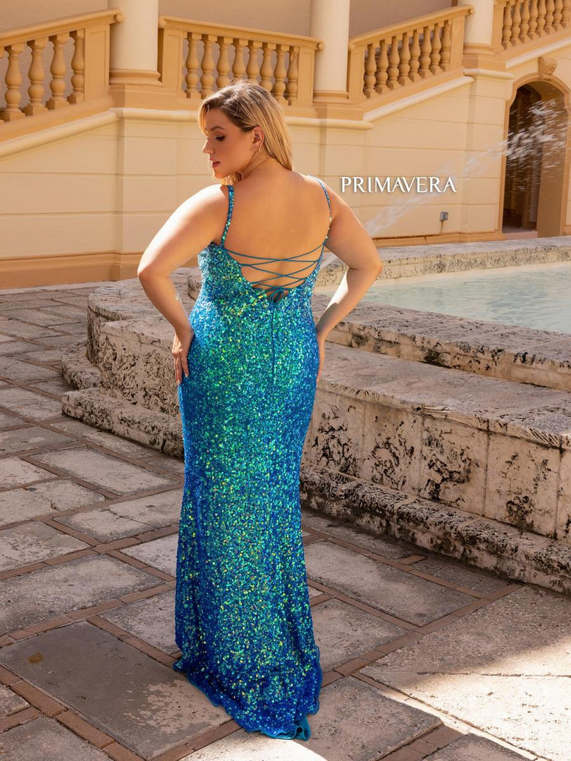 Primavera Plus Size Ombre Sequin Prom Dress 14042 Primavera Plus Size Ombre Sequin Prom Dress 14042
