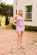 Curvy by Primavera Beaded Multi HoCo Dress 14090