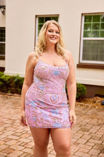 Curvy by Primavera Beaded Multi HoCo Dress 14090