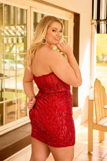 Curvy by Primavera Tight Illusion HoCo Dress 14091