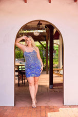 Curvy by Primavera Scoop Neck HoCo Dress 14094