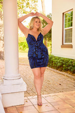 Curvy by Primavera Strapless Sequin HoCo Dress 14099