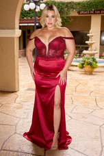 Curvy by Primavera Off The Shoulder Prom Dress 14107