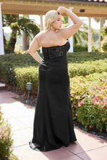 Curvy by Primavera Fitted Sweetheart Corset Prom Dress 14109