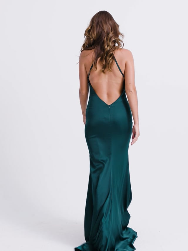 Faviana Cowl Neck Low Back Prom Dress 110691