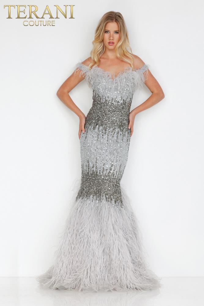 Terani Beaded Evening Gown 1911GL9512