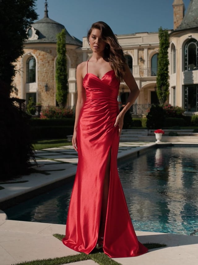 Faviana Simple Satin Tight Prom Dress 11237 Faviana Simple Satin Tight Prom Dress 11237