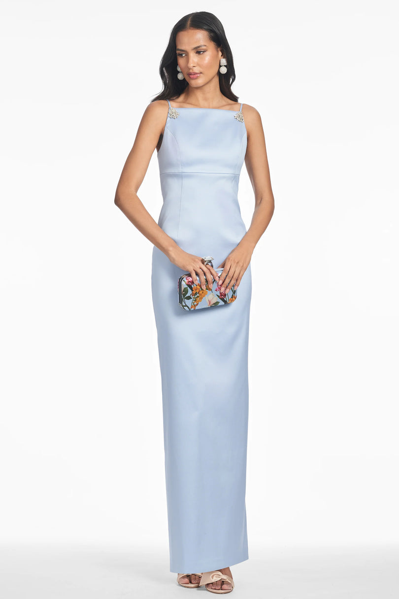 Sachin & Babi "Pryce" High Neck Column Gown