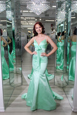 Sherri Hill Satin Mermaid Prom Dress 57773
