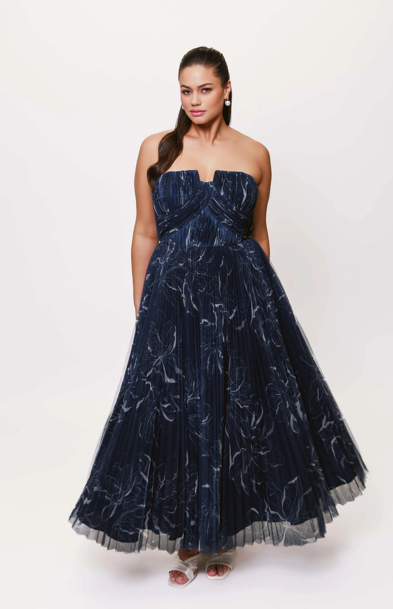 Hutch "Corene" A-line Foral Midi Dress 11331