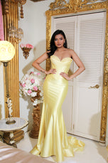 Sherri Hill Strapless Corset Mermaid Prom Dress 57626