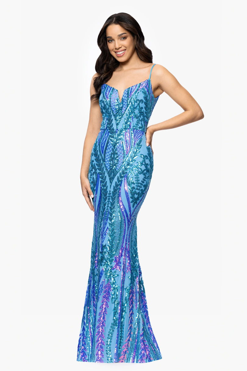 Blondie Nites "Christine" Sequin Dress 5358BN Blondie Nites "Christine" Sequin Dress 5358BN