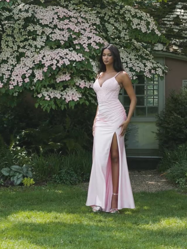 chinese dress ladies Open-Back Long Stretch Satin Prom Dress