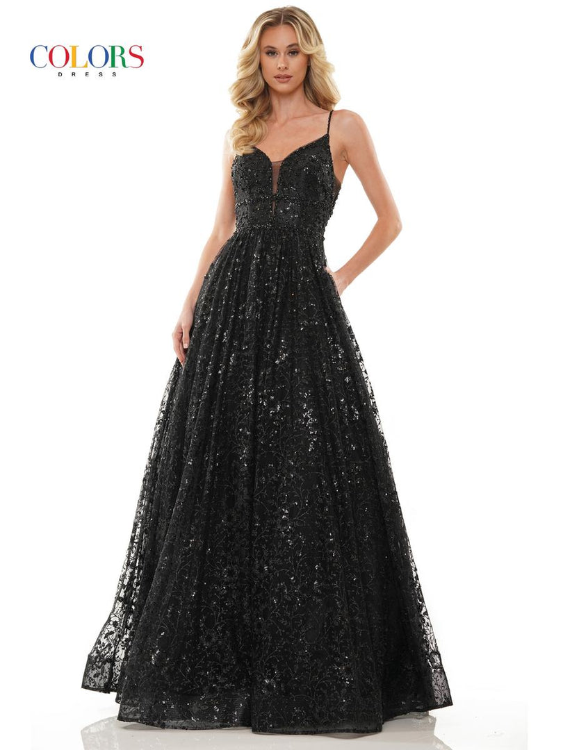 Colors Prom Long Glitter Ball Gown Dress 2288 Colors Prom Long Glitter Ball Gown Dress 2288