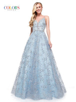 Colors Prom Long Glitter Ball Gown Dress 2288