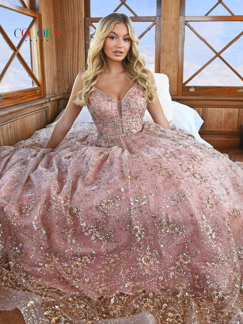 Colors Prom Long Glitter Ball Gown Dress 2288 Colors Prom Long Glitter Ball Gown Dress 2288