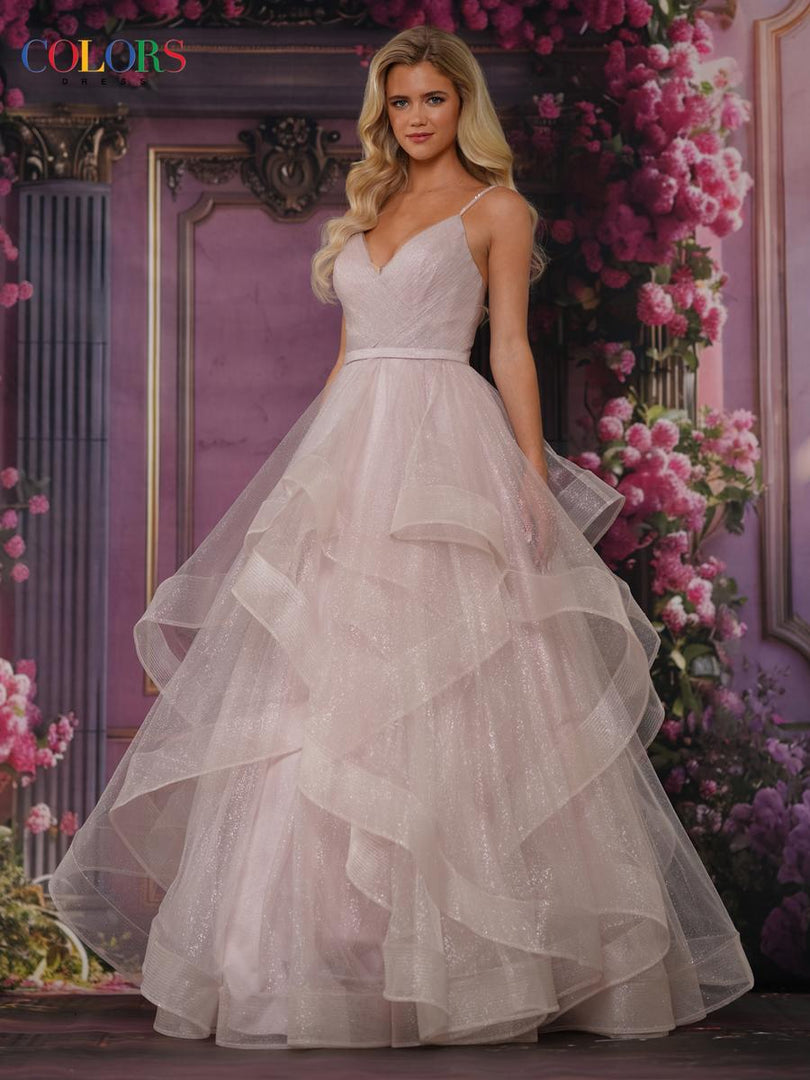 Colors Tiered Ruffle Prom Dress 2381 Colors Tiered Ruffle Prom Dress 2381