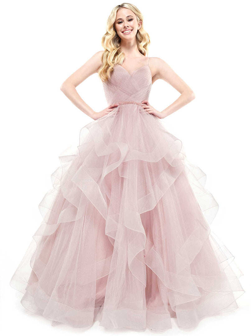 Colors Tiered Ruffle Prom Dress 2381