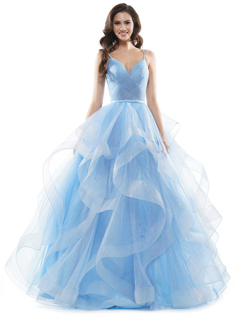 Colors Tiered Ruffle Prom Dress 2381 Black / 22 Colors Tiered Ruffle Prom Dress 2381 Black / 22