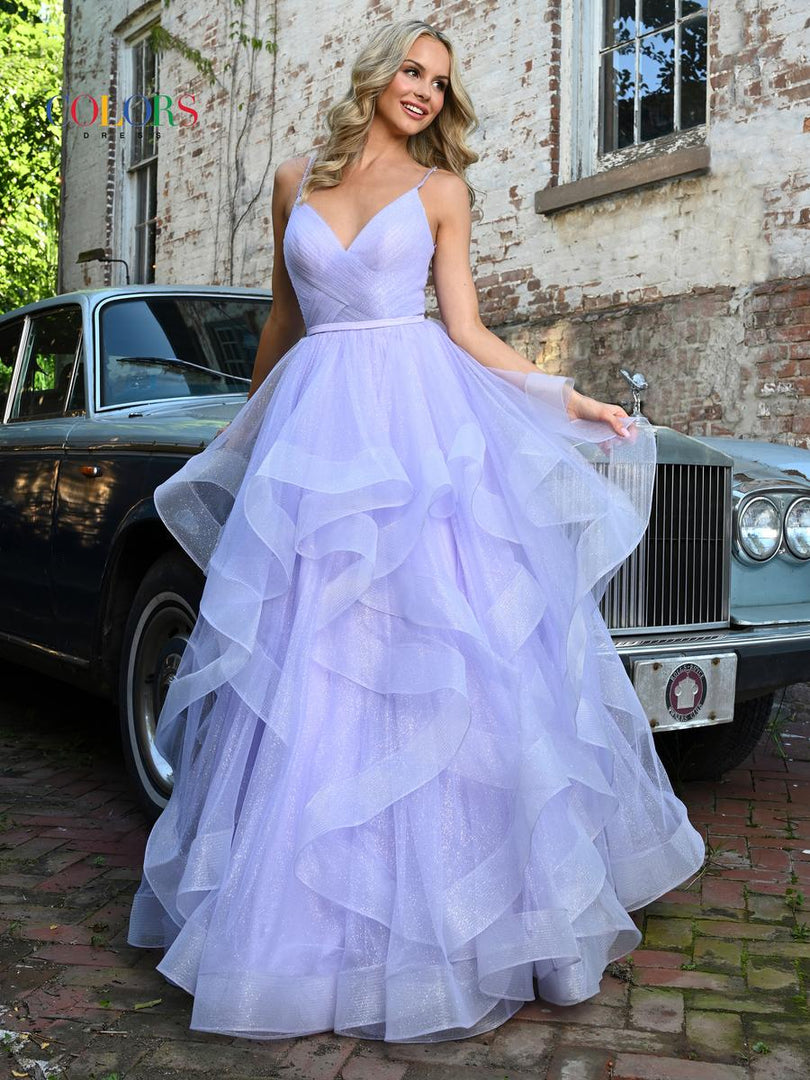 Colors Tiered Ruffle Prom Dress 2381 Colors Tiered Ruffle Prom Dress 2381