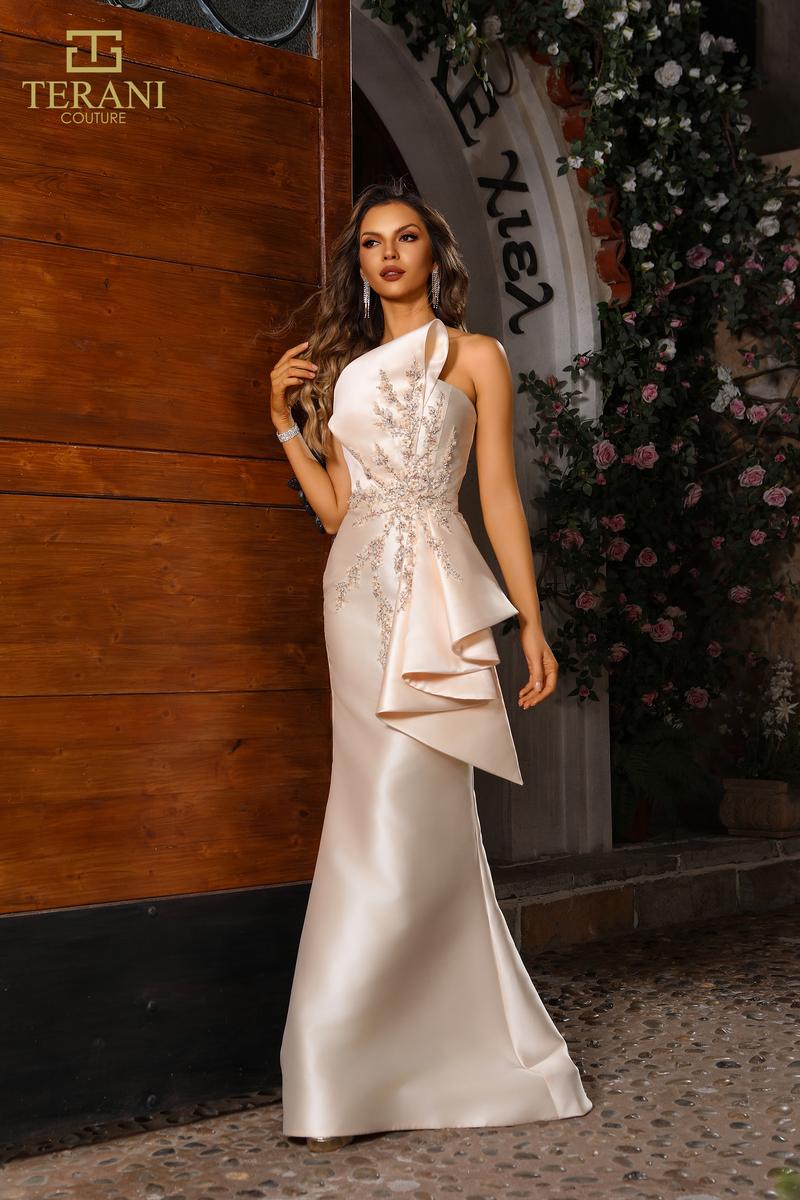 terani couture dress 252E5196 adorned with delicate beading Terani Couture 251P4375 Sweetheart Printed