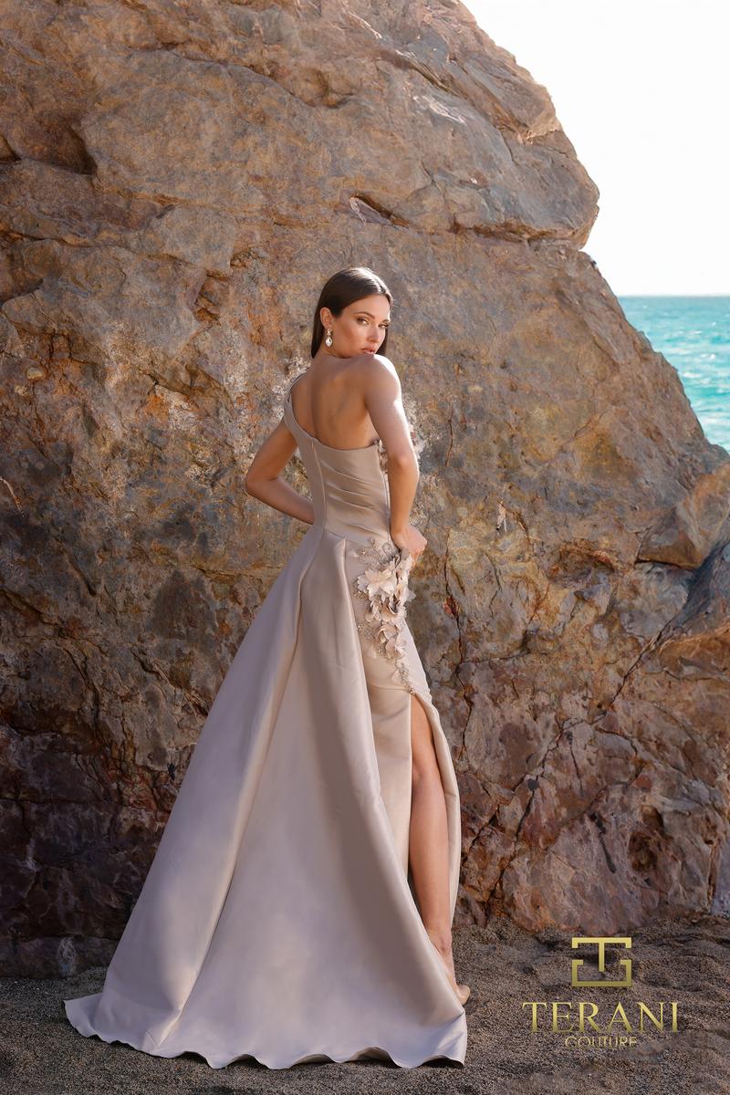 Terani Bodycon Long Overskirt Evening Dress 252E5116 Terani Bodycon Long Overskirt Evening Dress 252E5116