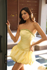 Ava Presley Strapless Ruffle Hem HoCo Dress 26316