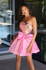 Ava Presley Strapless Floral HoCo Dress 26347