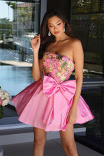 Ava Presley Strapless Floral HoCo Dress 26347