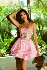 Ava Presley Halter Floral Applique HoCo Dress 26348