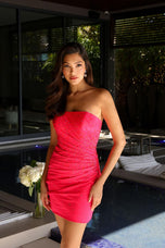 Ava Presley Heat Stone Ruched HoCo Dress 26350