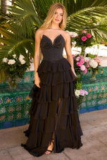 Ava Presley A-Line Ruffle Skirt Prom Dress 26407