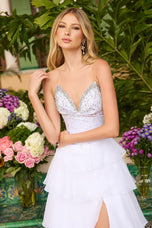 Ava Presley A-Line Ruffle Skirt Prom Dress 26407