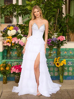 Ava Presley A-Line Ruffle Skirt Prom Dress 26407