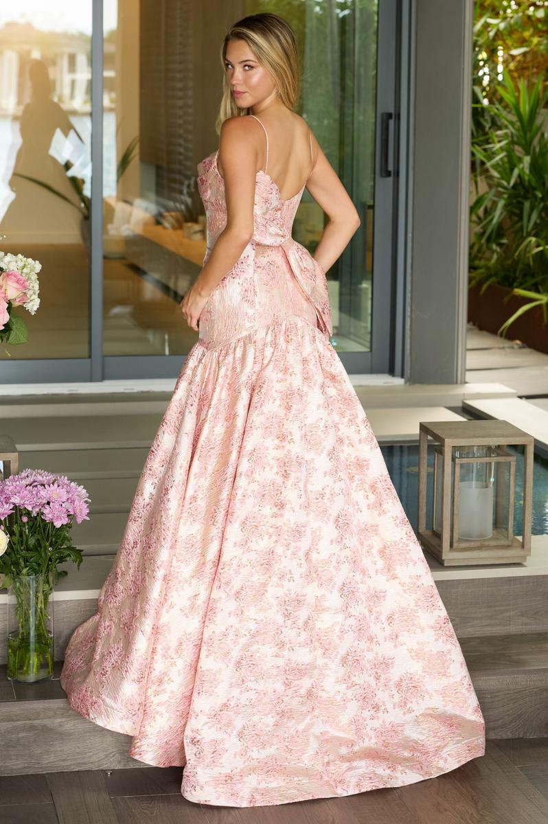 Ava Presley Brocade Drop Waist Prom Dress 26419