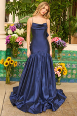 Ava Presley Cowl Neckline Drop Waist Prom Dress 26422