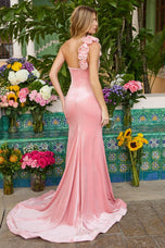 Ava Presley One-Shoulder Velvet Prom Dress 25621